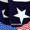 2x4Ft American Flag Bunting Patriotic Decorations,6 Pcs USA Pleated Fan Flag Brass Grommets Quality, Large Size Half Fan Banner Indoor/Outdoor Decorations for 4th of July, Memorial Day and Veterans Da